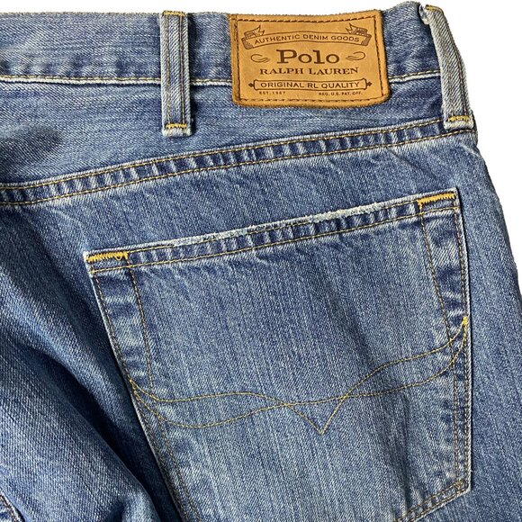 Polo Ralph Lauren Varick Slim Straight Jeans Men’s 38x34 Blue Denim Classic - Picture 5 of 11